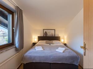 Krevet ili kreveti u jedinici u objektu Apartment Alpenchalets - ZSE202 by Interhome