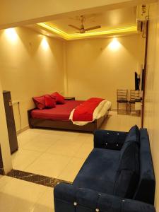 Posezení v ubytování Sun Moon Residency and Apartments, Hotels in Rohini