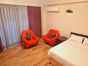 Posezení v ubytování 上圓旅店 到沙灘,7-11只要3分鐘