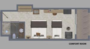 a floor plan of a room with chairs and a court room at Swandor Hotels & Resorts - Kemer in Kemer