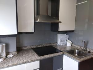 A kitchen or kitchenette at Bueu: studio Con vistas al mar- 1 room - 2 persons Még 10 kép