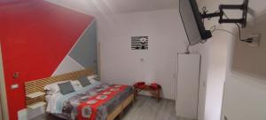 Postel nebo postele na pokoji v ubytování Pollino House
