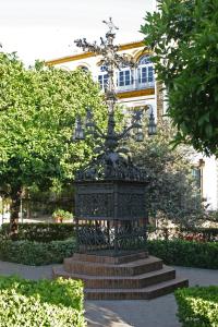 A garden outside Hotel Doña Lina