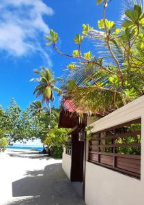 a house on the beach with a view of the ocean at Beach Cottage in Rasdhoo