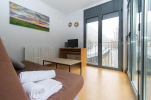 Postel nebo postele na pokoji v ubytování Apartamentos Canillo 3000