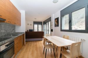 Kuchyň nebo kuchyňský kout v ubytování Apartamentos Canillo 3000