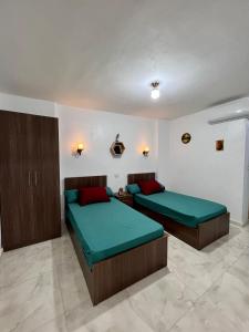 Postel nebo postele na pokoji v ubytování Giza pyramids view homestay