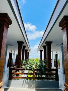 a view from the courtyard of a house at Milky Way Homestay Canggu in Canggu