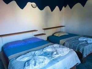 Llit o llits en una habitació de Pensão Repouso Alegre Turismo e Aventura