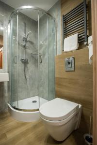 Koupelna v ubytování Hotel Halo Szczyrk