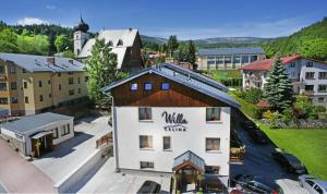 an aerial view of a hotel in a city at Willa Celina in Karpacz