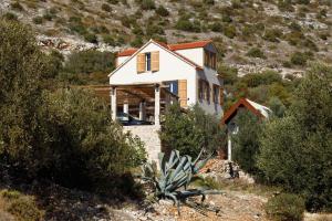 a house on the side of a hill with bushes at Villa Vito in Hvar