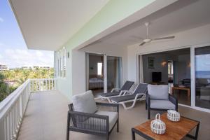 Balkón nebo terasa v ubytování Blue Bay Beach Apartments