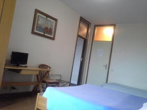 TV a/nebo společenská místnost v ubytování Hotel Ticino Ristorante Chierico