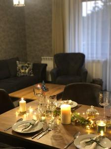 Кът за сядане в Luxury Aparthotel STUDENETS
