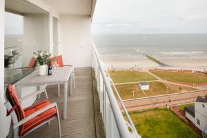 Balkón nebo terasa v ubytování Nordseeblick Nr 92