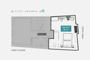 Půdorys ubytování Casa Amando Eco Boutique House