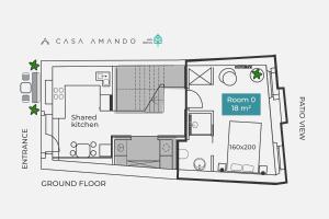 Půdorys ubytování Casa Amando Eco Boutique House