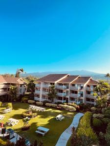 an aerial view of a hotel with a resort at Unobstructed ocean views, Oceanside Pool, 2B/2B, Sleeps 6 in Kailua-Kona