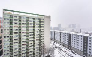 Plac Grzybowski Blue Sky Studio v zime