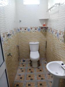 ein Bad mit einem WC und einem Waschbecken in der Unterkunft Homestay Pinang Tunggal in Sungai Petani