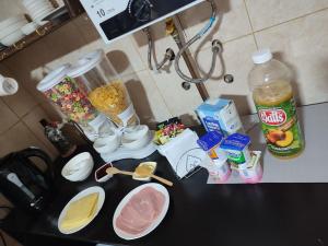 Comida no hostel ou em algum lugar perto