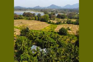 Landskap semula jadi dekat dengan lodge