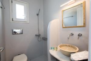 A bathroom at Mykonian apartment at Kalo Livadi beach with amazing view