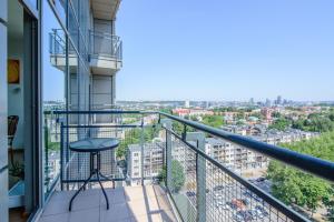 Μπαλκόνι ή βεράντα στο Helios Luxury apartment in Vilnius skyscraper