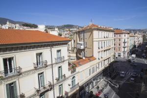 an overhead view of a city with buildings at Correnti Boutique Hotel in Sanremo
