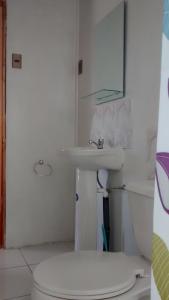 Phòng tắm tại Cabañas Lomas de Trapel