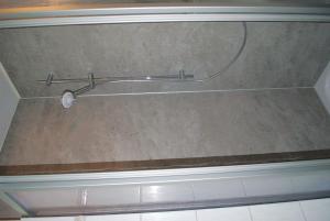 a shower in a bathroom with a shower head at Wilhelmstr-10-Whg-25 in Ahlbeck