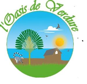 a sticker of a house and a tree and the ocean at L' Oasis de Verdure in Antananarivo