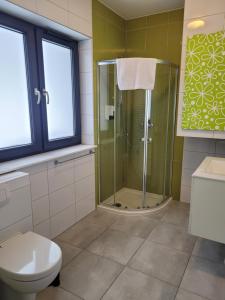 Kúpeľňa v ubytovaní Apartamenty Złoty Widok