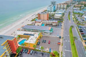 an aerial view of a beach and buildings at Sea Rocket 21 in St Pete Beach