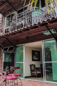 Rõdu või terrass majutusasutuses Hotel Plaza Garibaldi