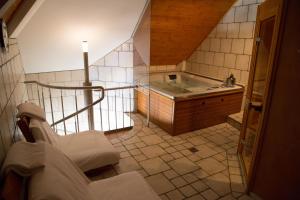 Koupelna v ubytování Hotel Vacek Pod Věží