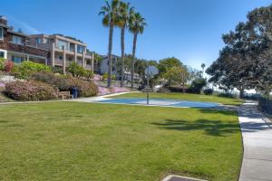 恩西尼塔斯的住宿－Ocean View, Luxury 2BR 2BA, Private Rooftop Patio，棕榈树公园内的篮球场