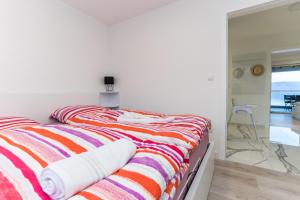 Łóżko lub łóżka w pokoju w obiekcie Apartment Losacker