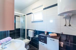 Koupelna v ubytování Apartments Hudic