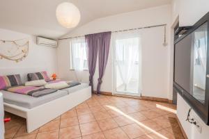 TV a/nebo společenská místnost v ubytování Apartments Bojana