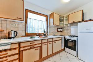 Kuchyň nebo kuchyňský kout v ubytování Apartment Druzinec