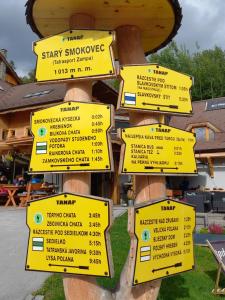 Certifikát, hodnocení, plakát nebo jiný dokument vystavený v ubytování Apartman Tatry