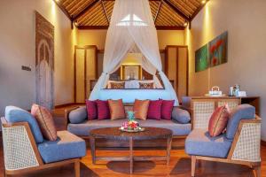 Posezení v ubytování Fivelements Retreat Bali