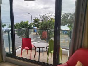 Balkón nebo terasa v ubytování 上圓旅店 到沙灘,7-11只要3分鐘
