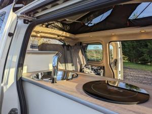 a sink in the back of a camper van at Hire SCV in Warnham