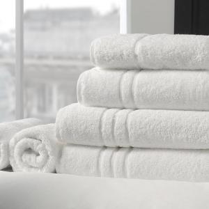 a stack of white towels stacked on top of each other at AmazINN Places private Splash Pool and relaxing Sound of Sea in Panama City