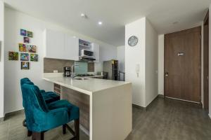 Kuchyň nebo kuchyňský kout v ubytování Apartamento de 1 habitacion zona norte