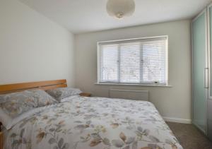 a bedroom with a bed and a window at Pontcanna Mews in Cardiff