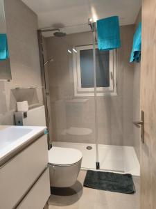 Koupelna v ubytování Schöne und Moderne Ferienwohnung